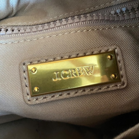 J. Crew red leather hobo handbag with brass hardware and dust bag. - Picture 7 of 13